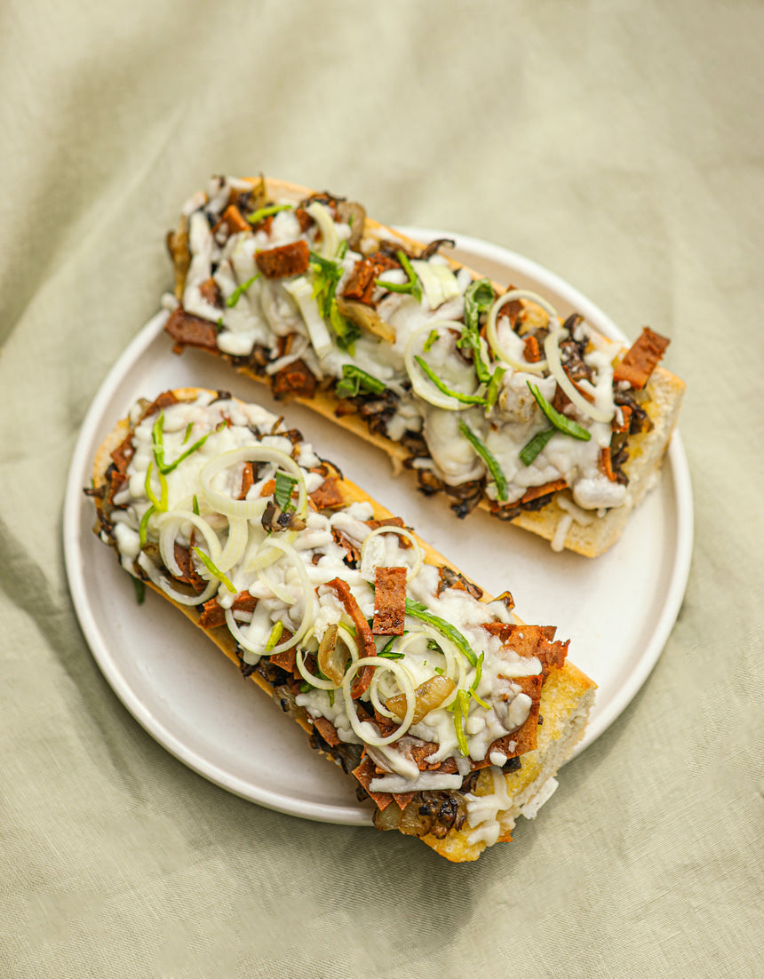 Paulina's Vegan Cheese, Mushroom and Bacon Zapiekanka Recipe