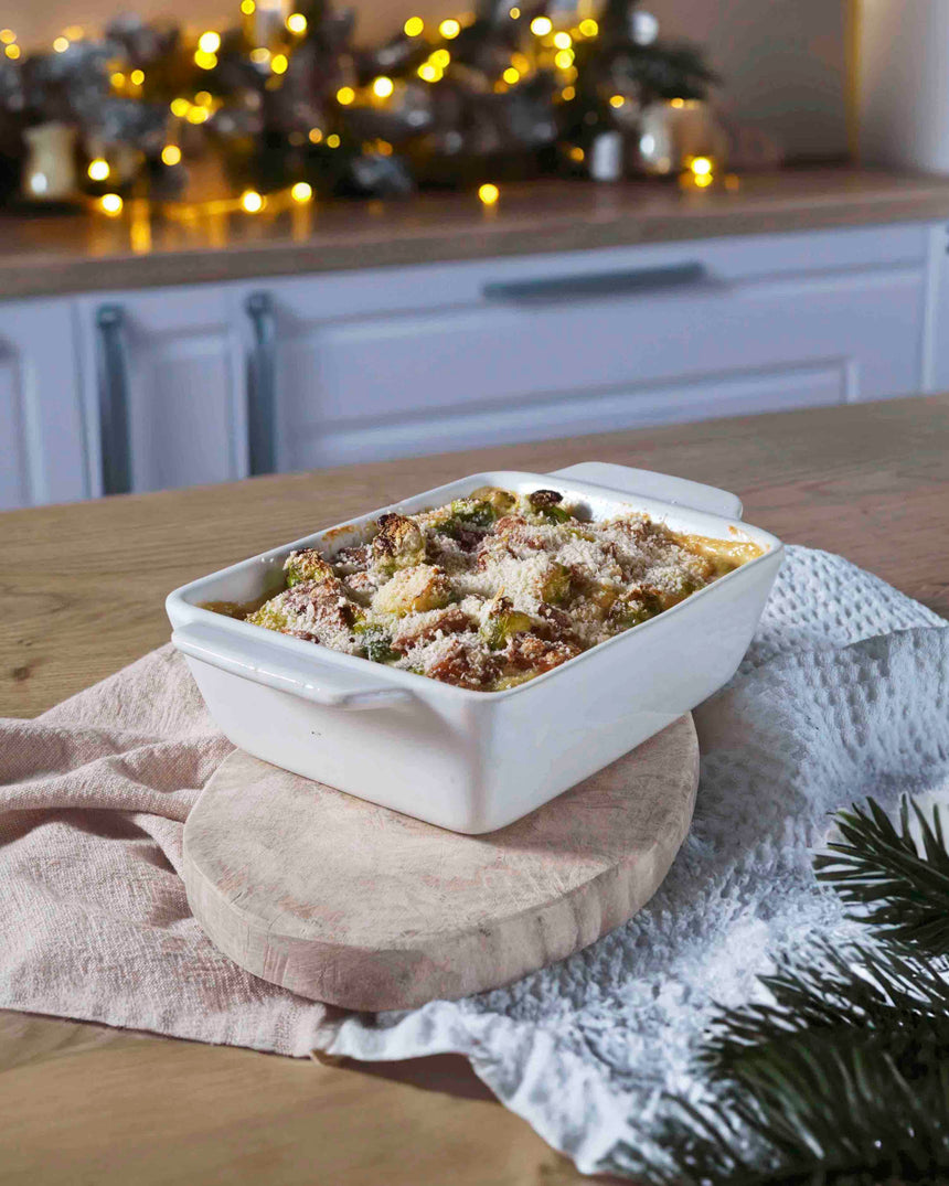 Christmas Twist: Quick and Delicious Vegan Brussels Sprouts with Cream and Pancetta