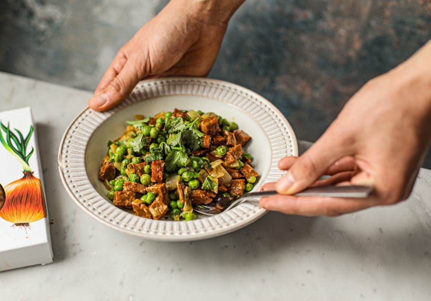 Braised Vegan Steak or Pancetta and Peas Recipe