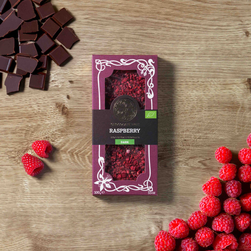 Bottega - Chocolate Tree's Raspberry Organic Scottish Craft Dark Chocolate